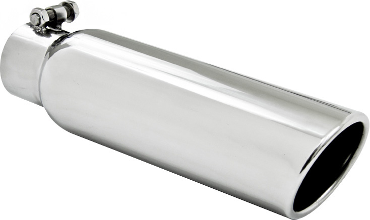 Exhaust Tip - Polished, Stainless Steel, Single, Universal, Sold individually