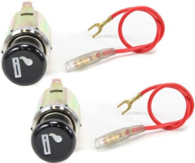 Cigarette Lighters - Black, Minor Modifications Required, Set of 2, Universal